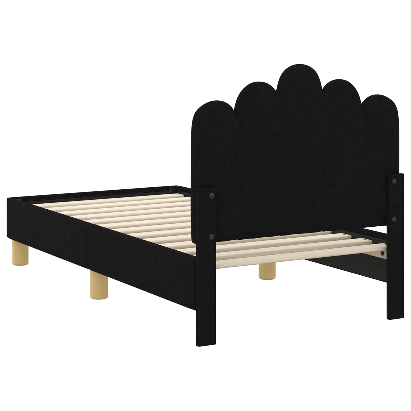 Struttura letto per bambini con testata Nero 70 x 140 cm | homemem39