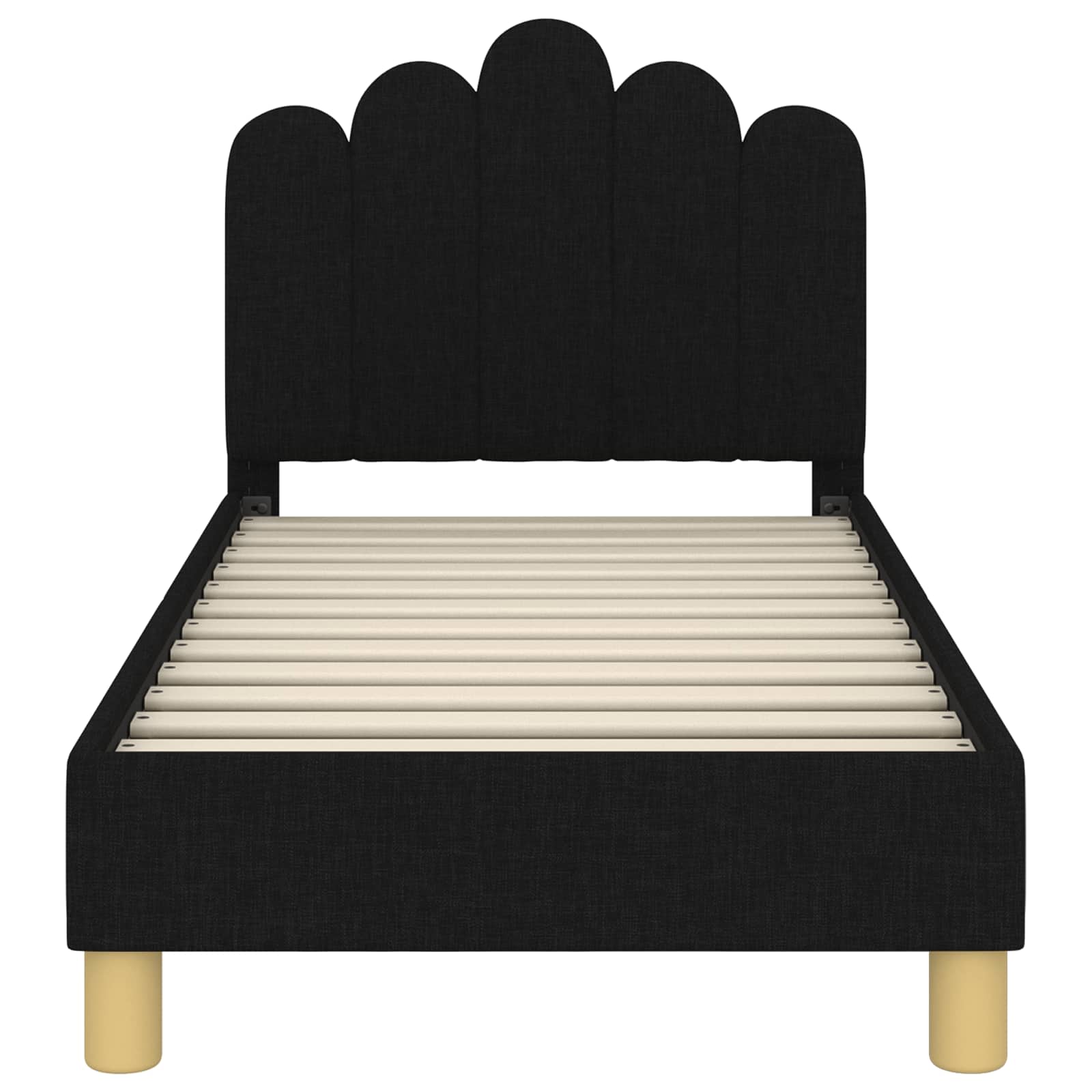 Struttura letto per bambini con testata Nero 70 x 140 cm | homemem39