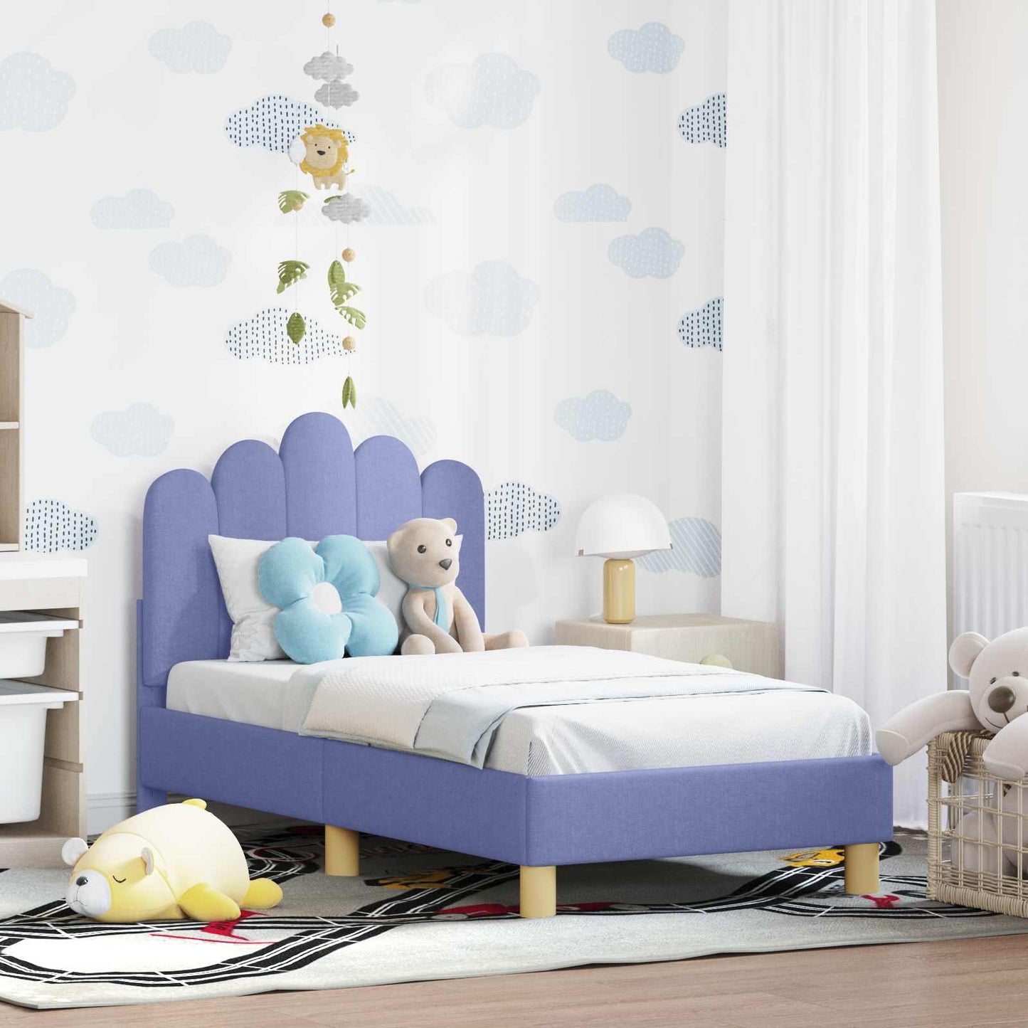 Struttura letto per bambini con testata Blu jeans 70 x 140 cm | homemem39