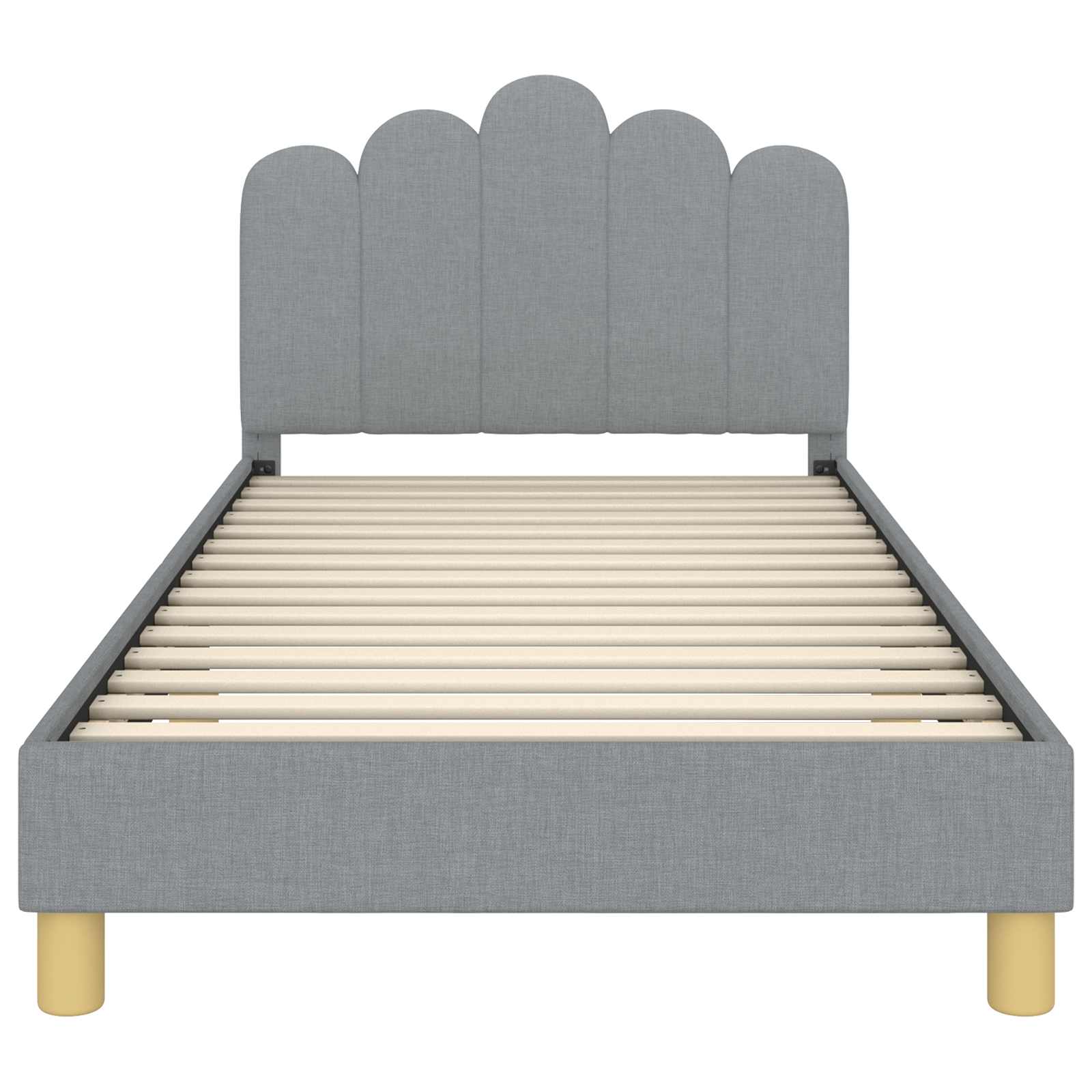 Struttura letto bambini con testata Grigio Chiaro 80 x 200 cm | homemem39