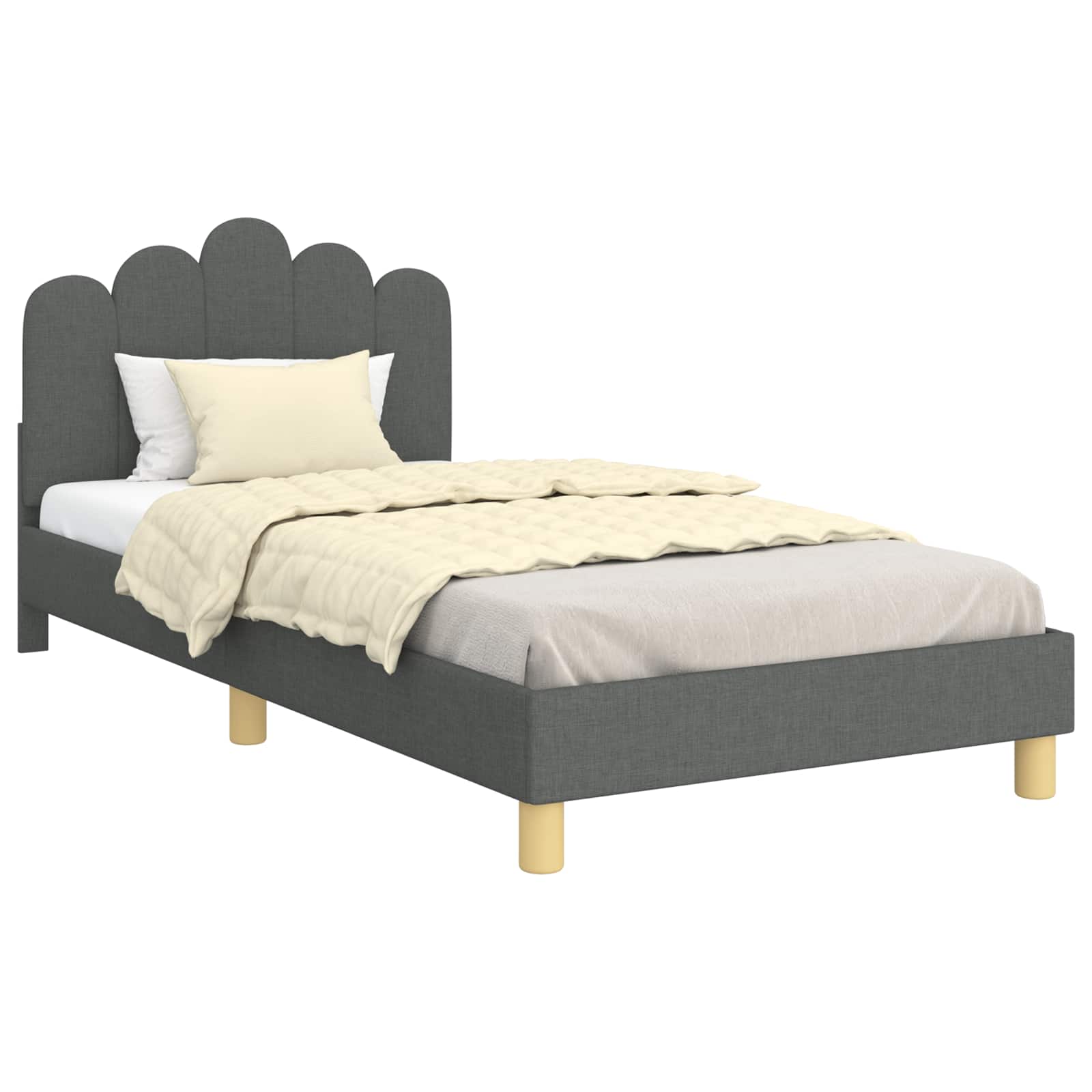 Struttura letto bambini con testata Grigio Scuro 80 x 200 cm | homemem39