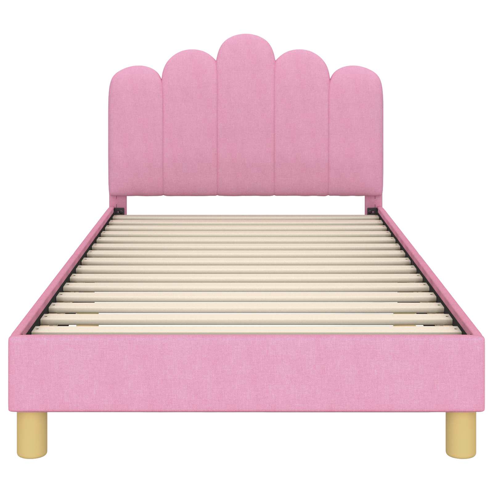 Struttura letto bambini con testata Rosa 80 x 200 cm Tessuto | homemem39