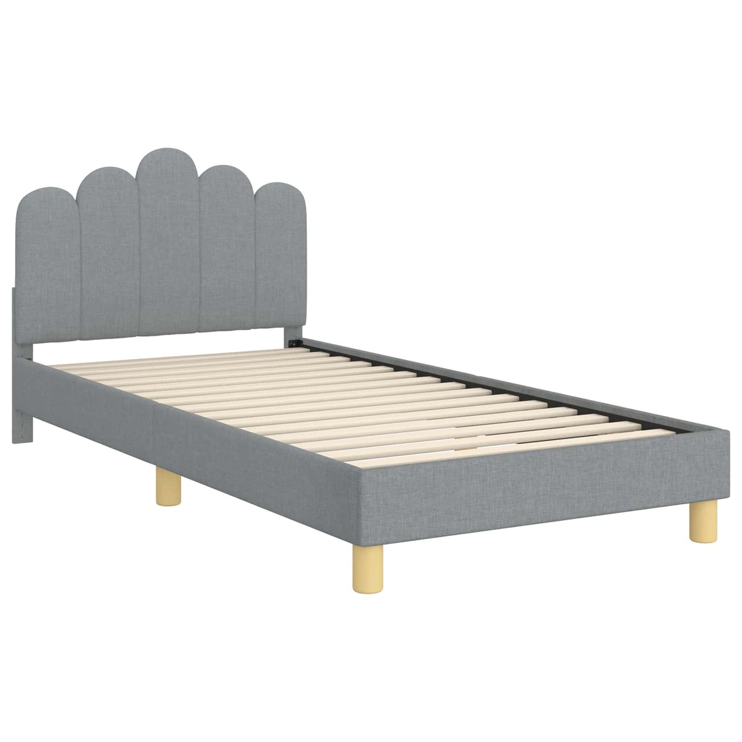 Struttura letto bambini con testata Grigio Chiaro 90 x 190 cm | homemem39