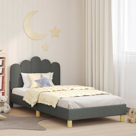 Struttura letto bambini con testata Grigio Scuro 90 x 190 cm | homemem39