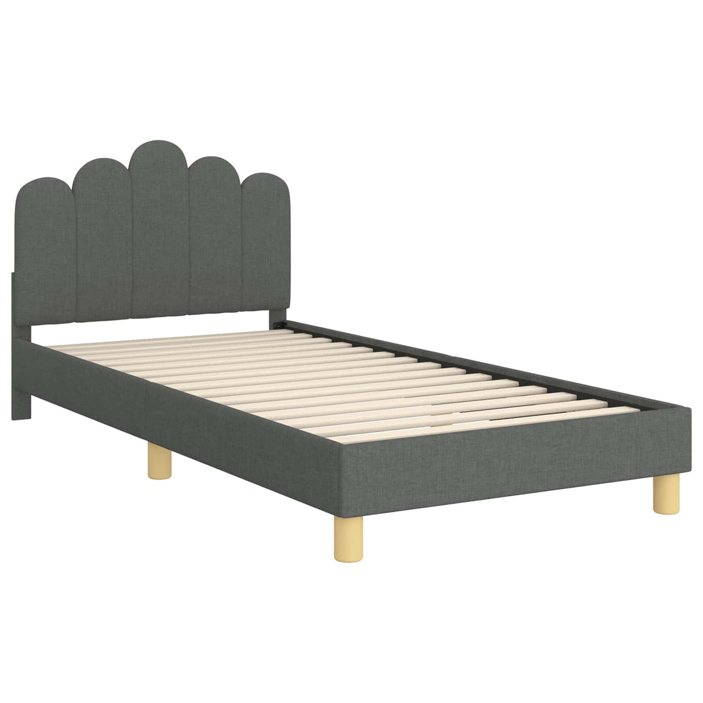 Struttura letto bambini con testata Grigio Scuro 90 x 190 cm | homemem39