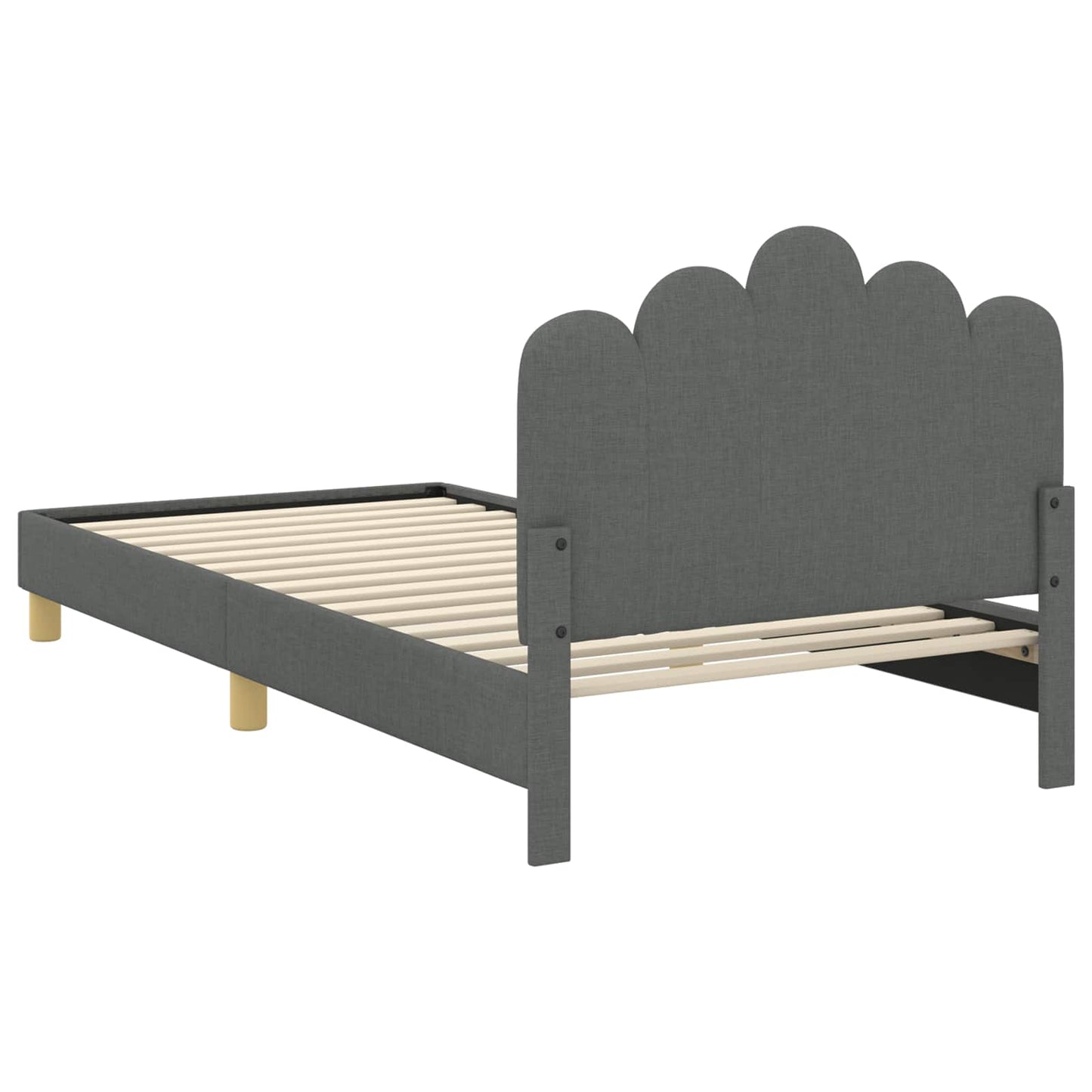 Struttura letto bambini con testata Grigio Scuro 90 x 190 cm | homemem39