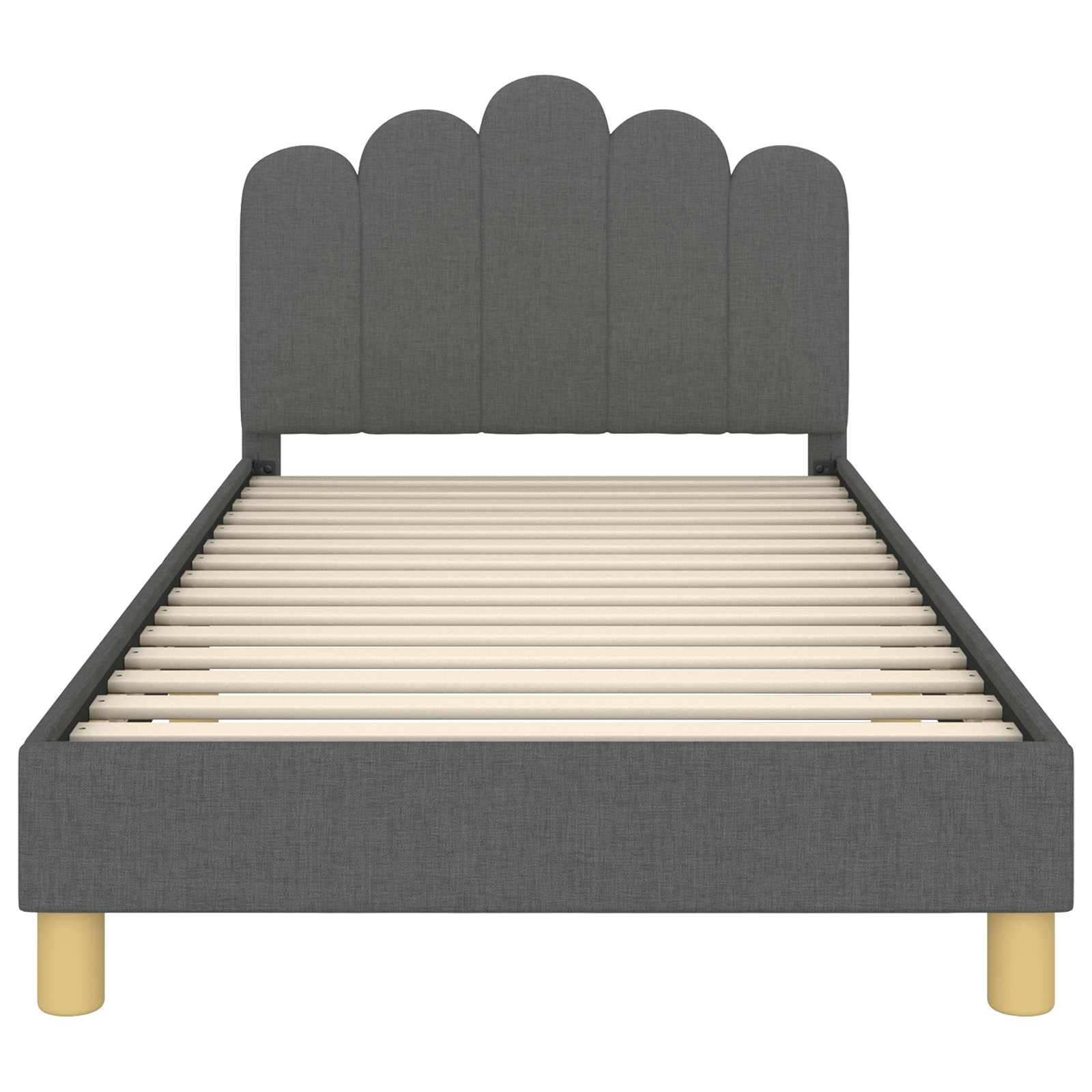 Struttura letto bambini con testata Grigio Scuro 90 x 190 cm | homemem39