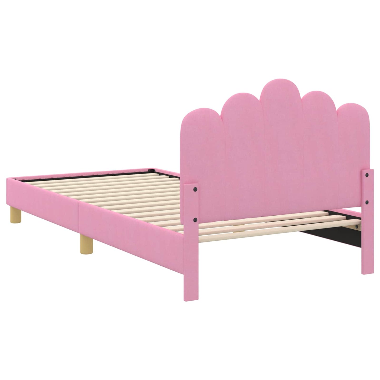 Struttura letto bambini con testata Rosa 90 x 190 cm Tessuto | homemem39