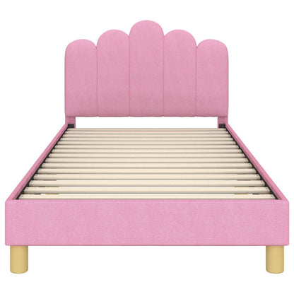Struttura letto bambini con testata Rosa 90 x 190 cm Tessuto | homemem39