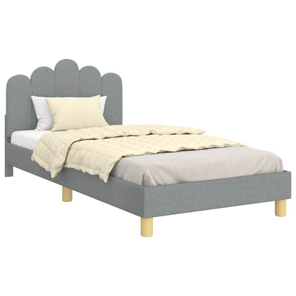 Struttura letto bambini con testata Grigio Chiaro 90 x 200 cm | homemem39