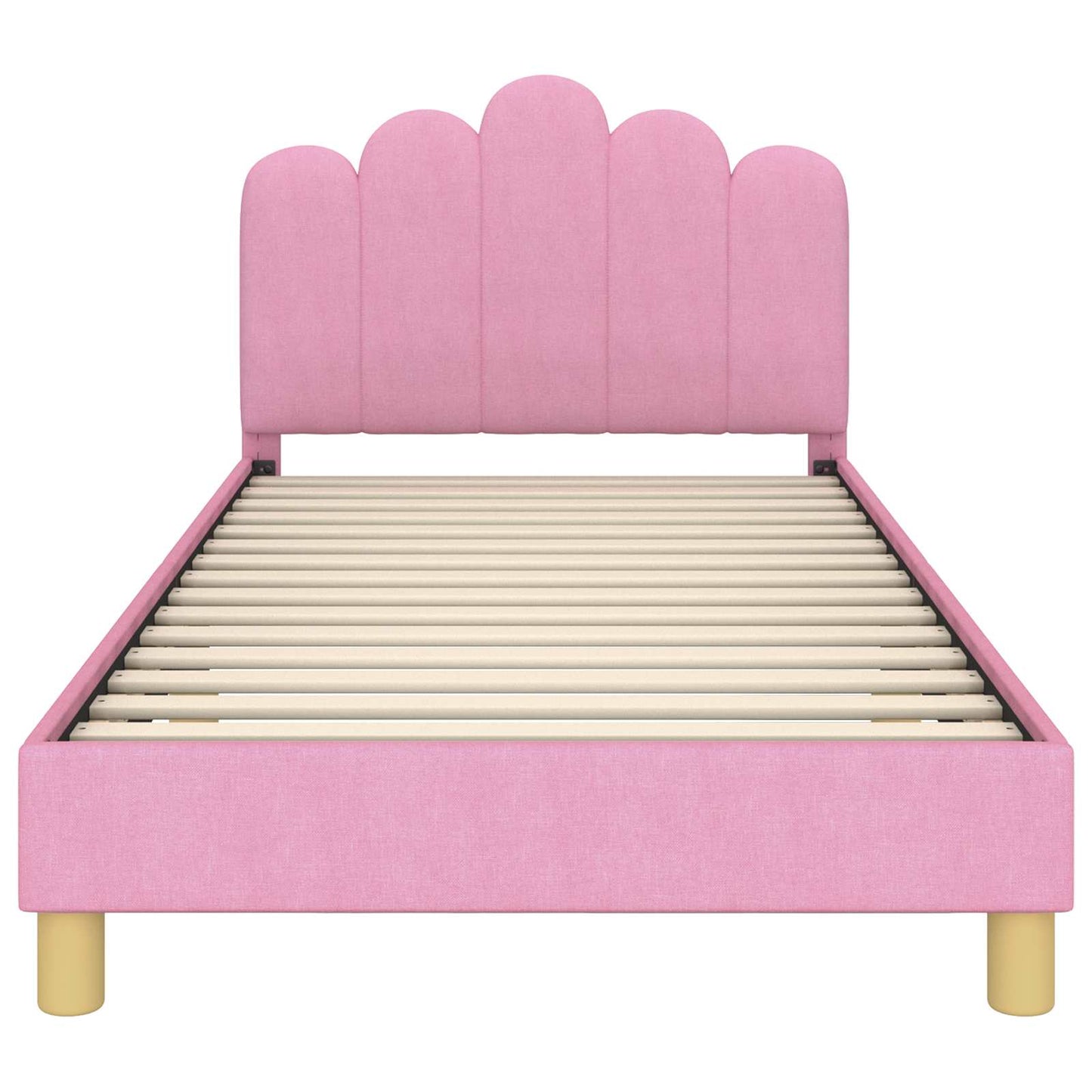 Struttura letto bambini con testata Rosa 90 x 200 cm Tessuto | homemem39