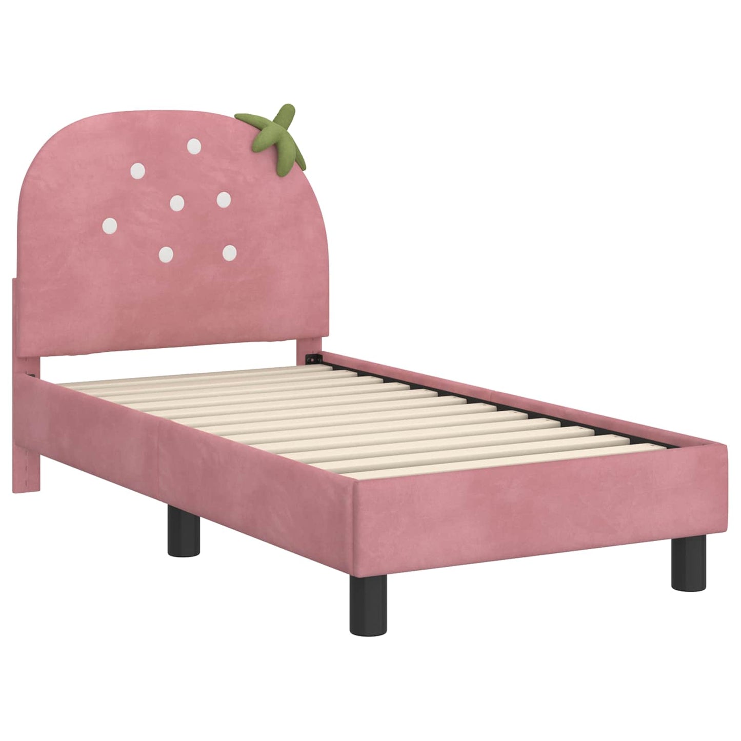 Struttura letto per bambini con testata Rosa 70 x 140 cm | homemem39