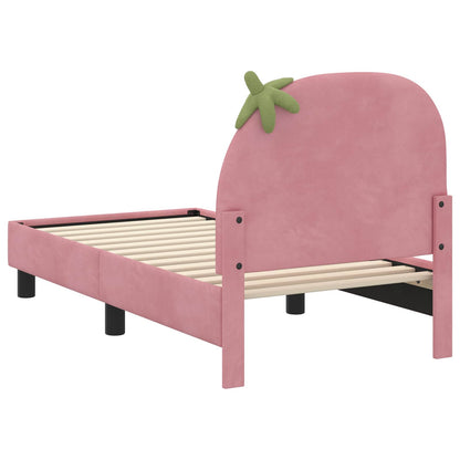 Struttura letto per bambini con testata Rosa 70 x 140 cm | homemem39