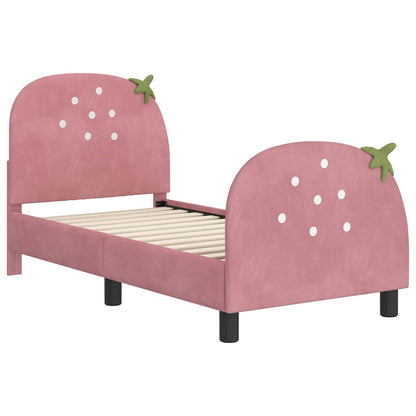 Struttura letto per bambini con testata Rosa 70 x 140 cm | homemem39