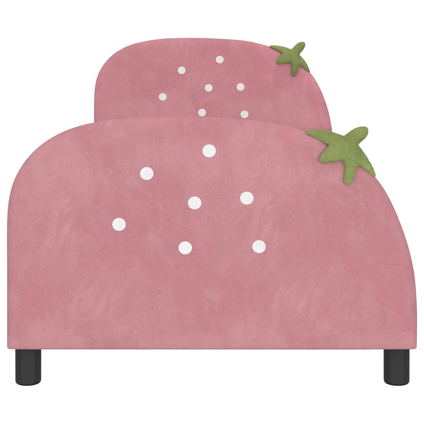 Struttura letto bambini con testata Rosa 90 x 200 cm Velluto | homemem39
