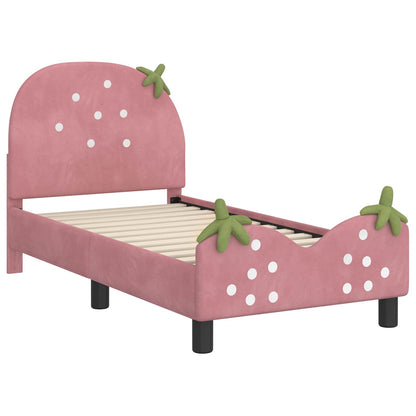 Struttura letto per bambini con testata Rosa 70 x 140 cm | homemem39
