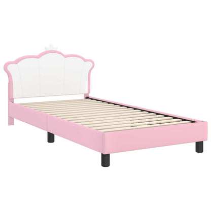 Struttura letto bambini con testata Rosa 80 x 200 cm PU | homemem39