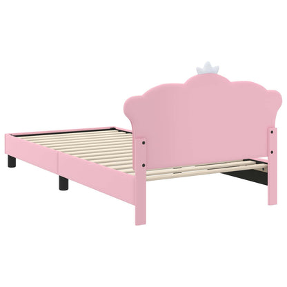 Struttura letto bambini con testata Rosa 90 x 190 cm PU | homemem39