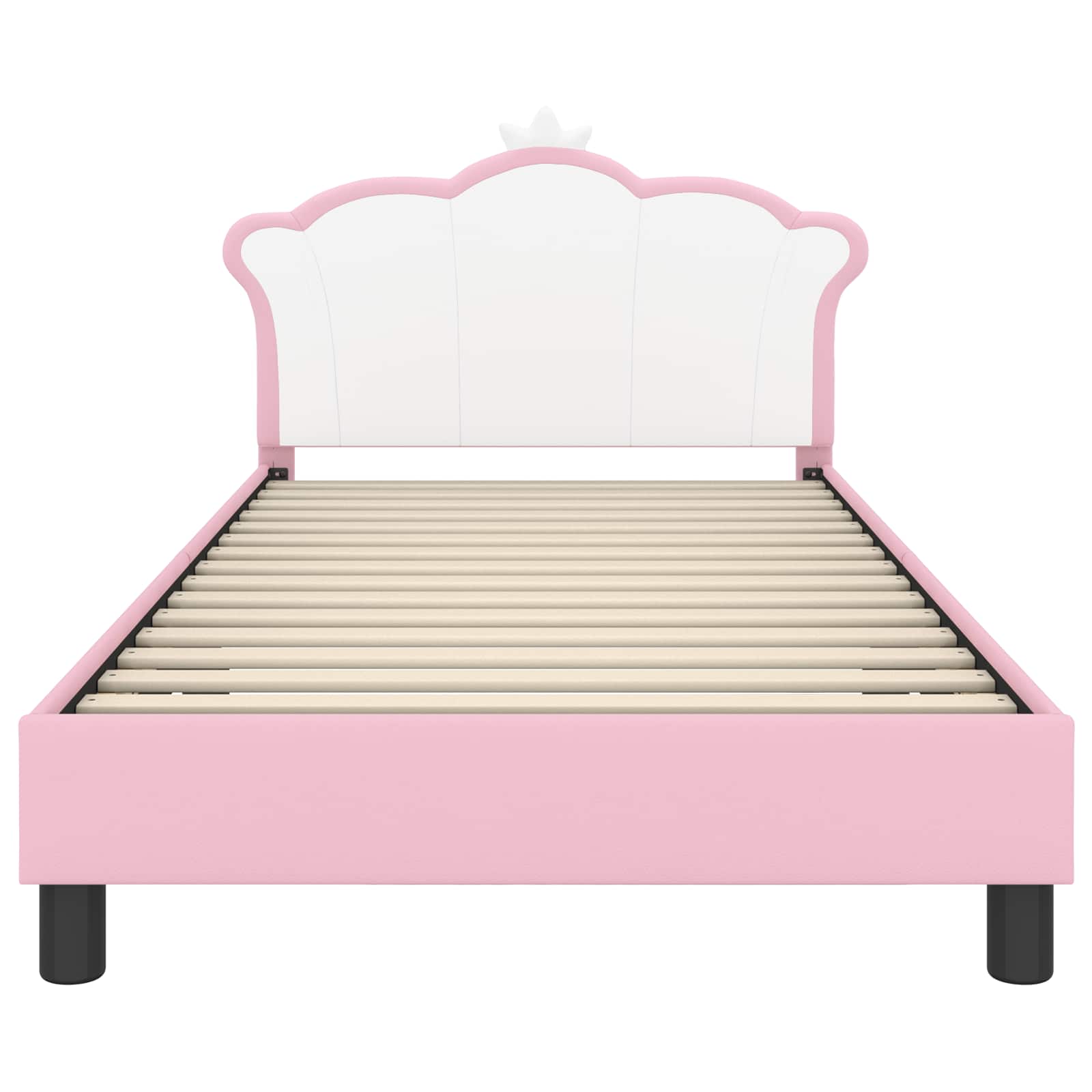 Struttura letto bambini con testata Rosa 90 x 190 cm PU | homemem39