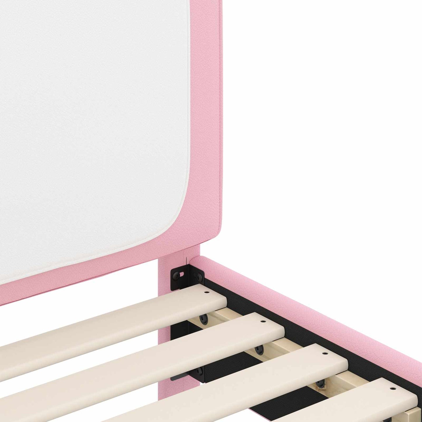 Struttura letto per bambini con testata Rosa 70 x 140 cm PU | homemem39