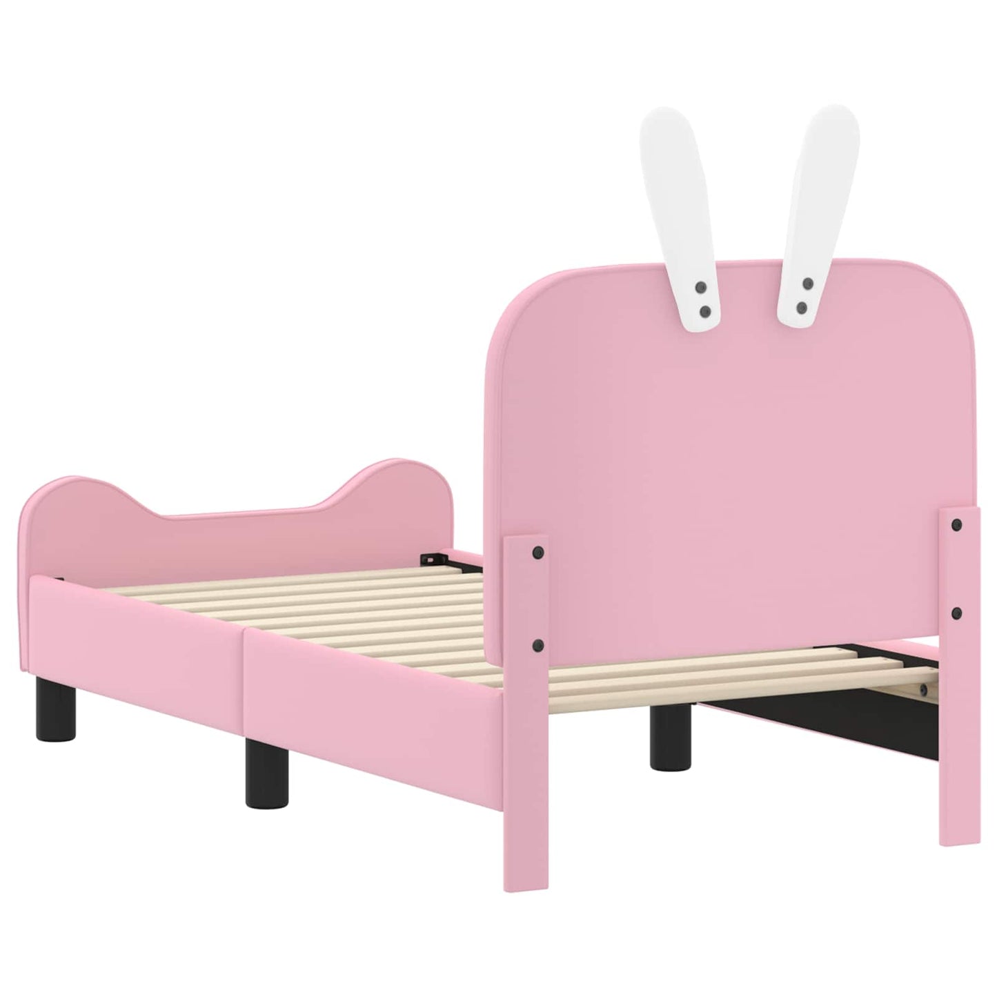 Struttura letto per bambini con testata Rosa 70 x 140 cm PU | homemem39