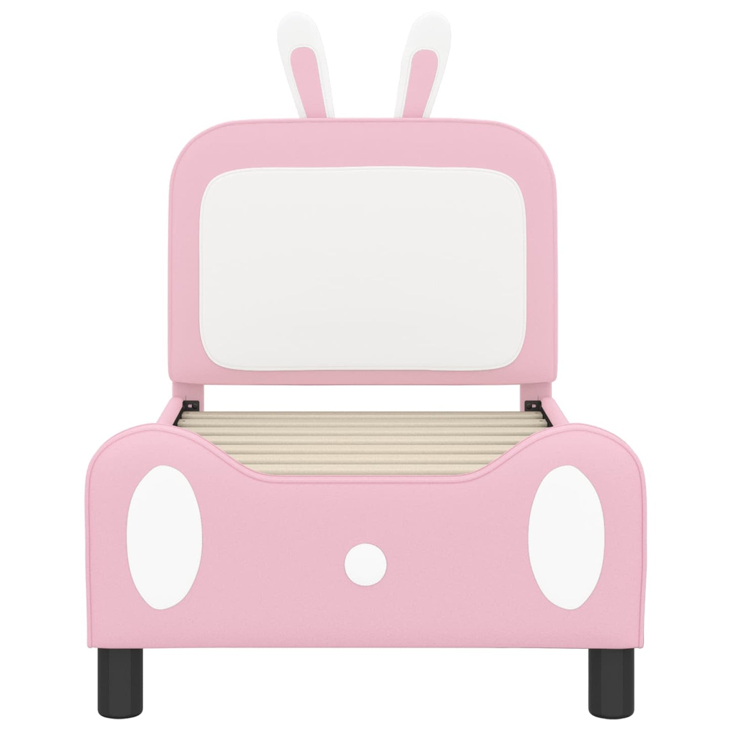 Struttura letto per bambini con testata Rosa 70 x 140 cm PU | homemem39