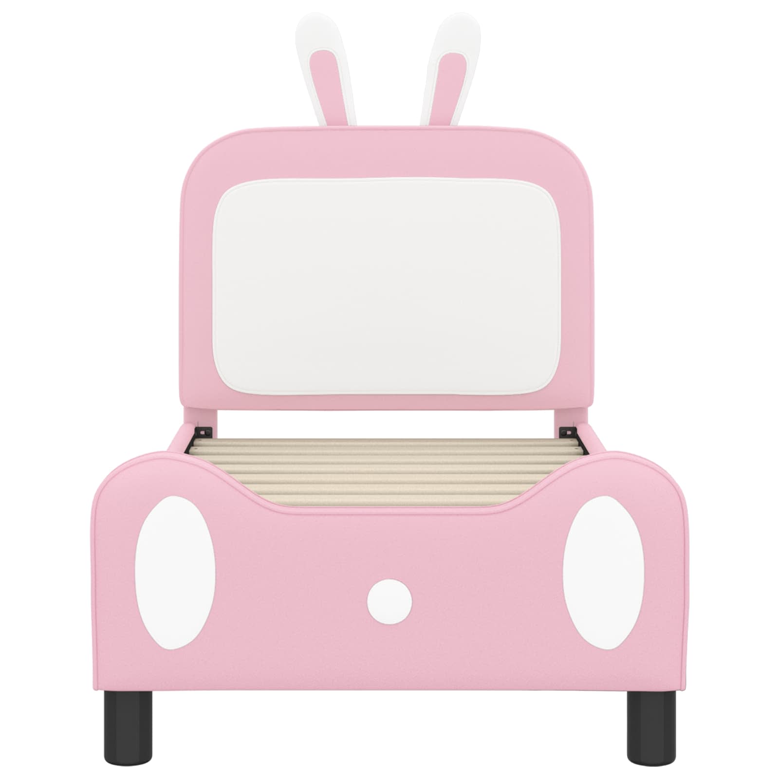 Struttura letto per bambini con testata Rosa 70 x 140 cm PU | homemem39
