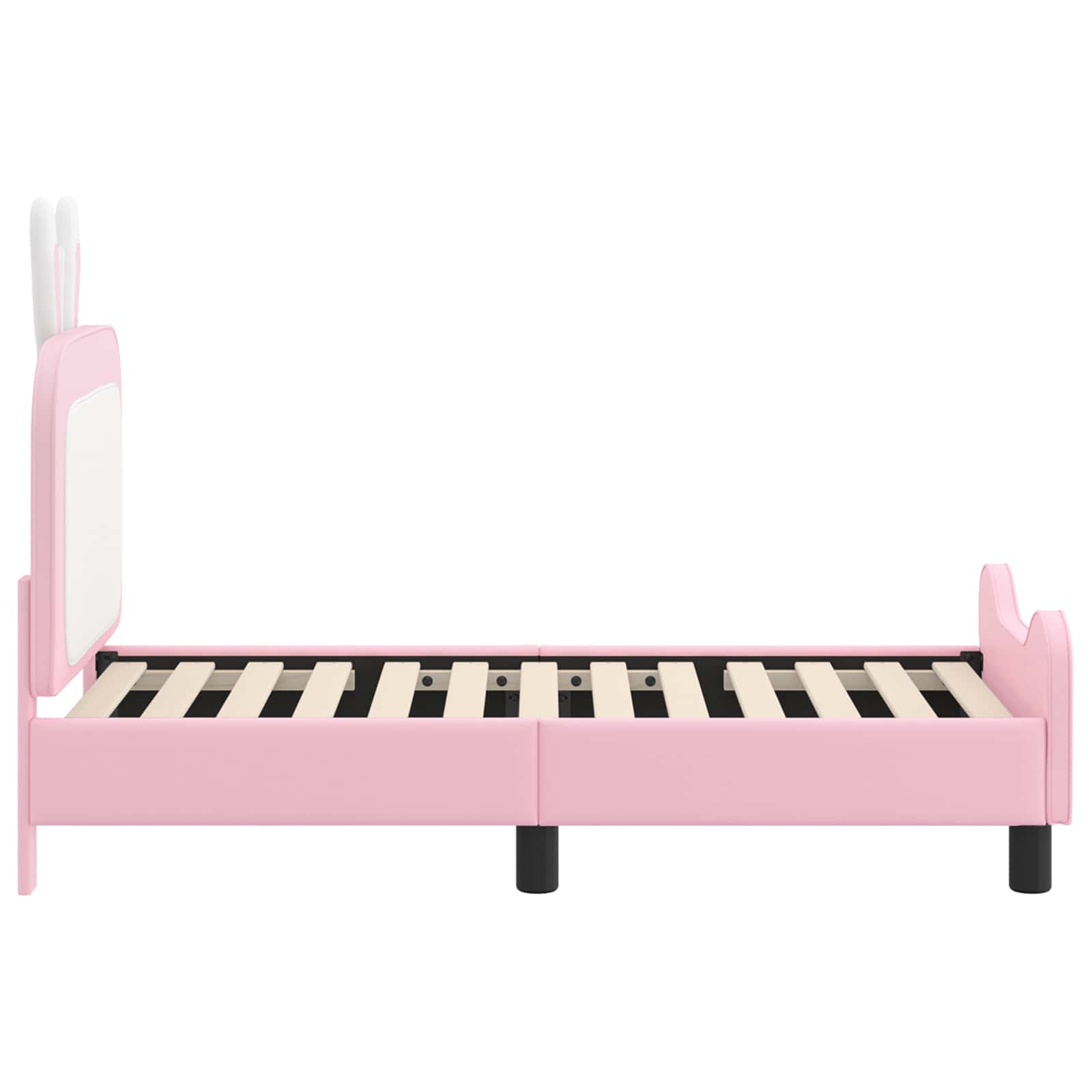 Struttura letto per bambini con testata Rosa 70 x 140 cm PU | homemem39