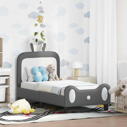 Struttura letto per bambini con testata Grigio Chiaro PU | homemem39