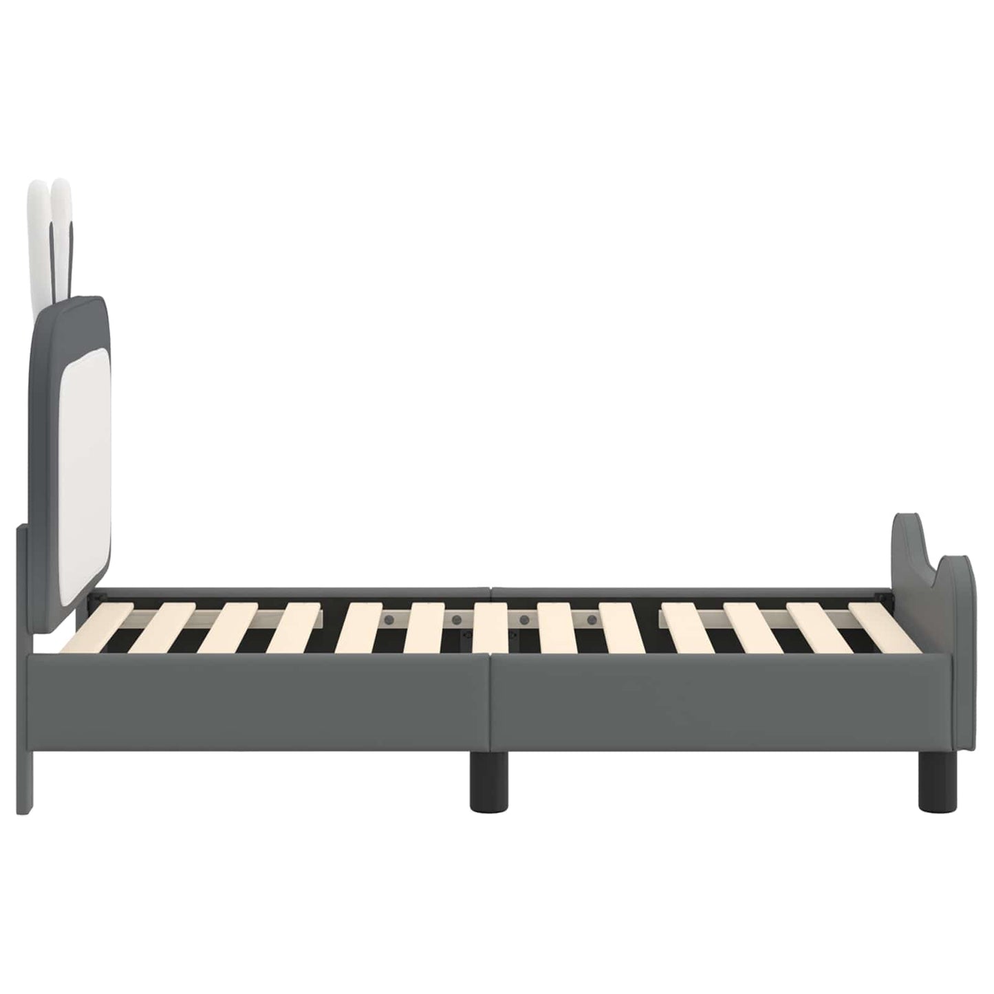 Struttura letto per bambini con testata Grigio Chiaro PU | homemem39