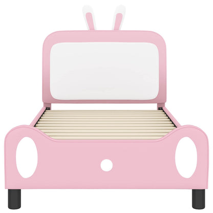 Struttura letto bambini con testata Rosa 80 x 200 cm PU | homemem39