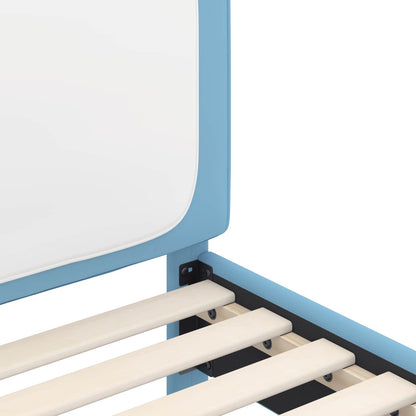 Struttura letto bambini con testata Blu 80 x 200 cm PU | homemem39