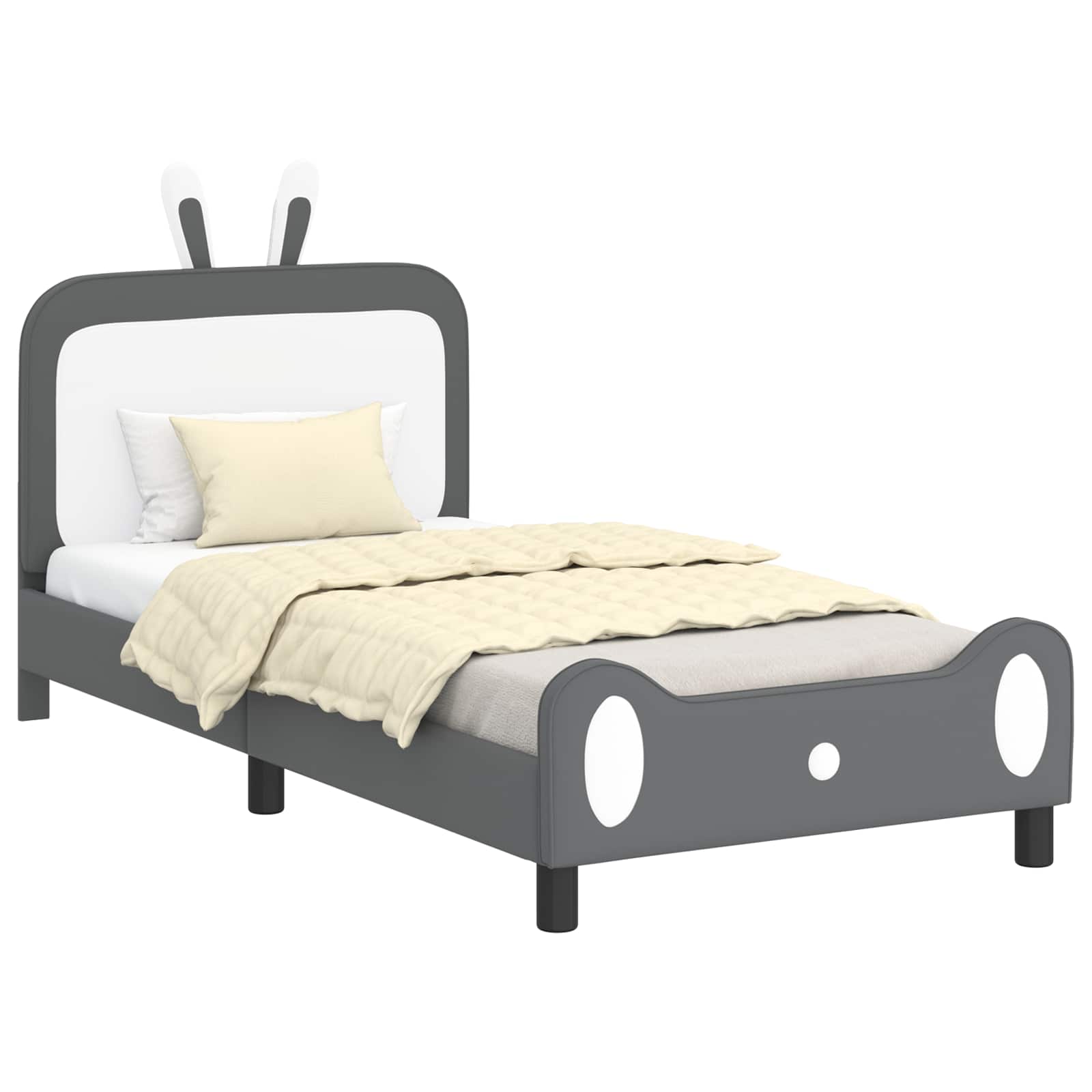 Struttura letto bambini con testata Grigio Chiaro 80 x 200 cm | homemem39