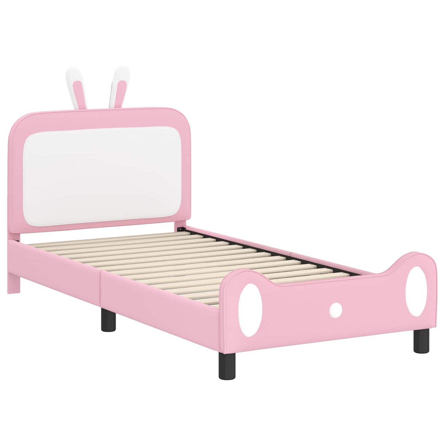 Struttura letto bambini con testata Rosa 90 x 190 cm PU | homemem39