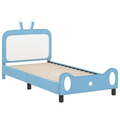 Struttura letto bambini con testata Blu 90 x 190 cm PU | homemem39