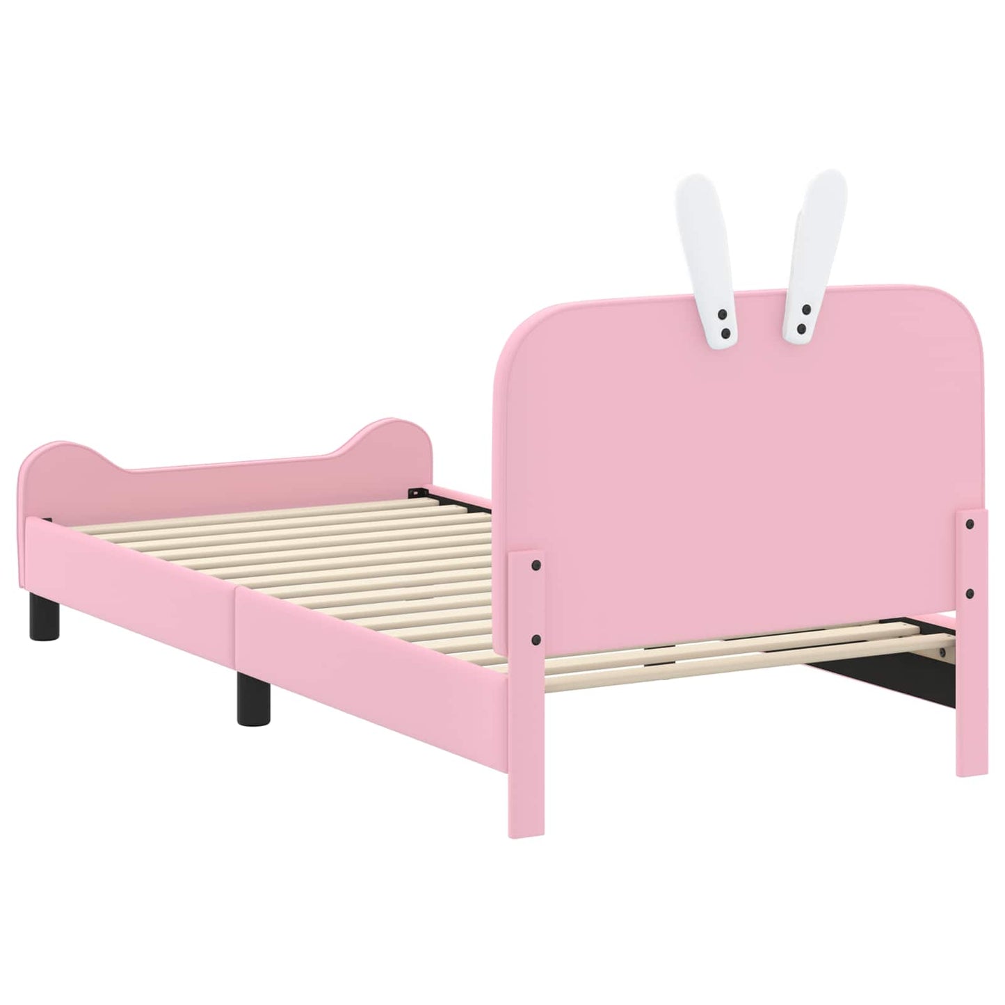 Struttura letto bambini con testata Rosa 90 x 200 cm PU | homemem39