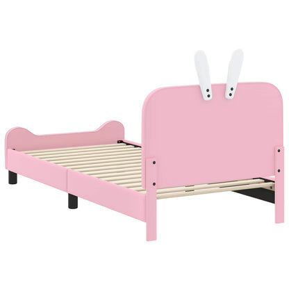 Struttura letto bambini con testata Rosa 90 x 200 cm PU | homemem39