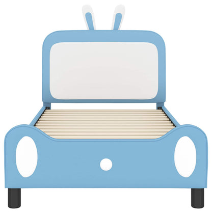 Struttura letto bambini con testata Blu 90 x 200 cm PU | homemem39