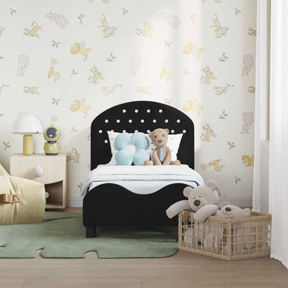 Struttura letto per bambini con testata Nero 70 x 140 cm | homemem39
