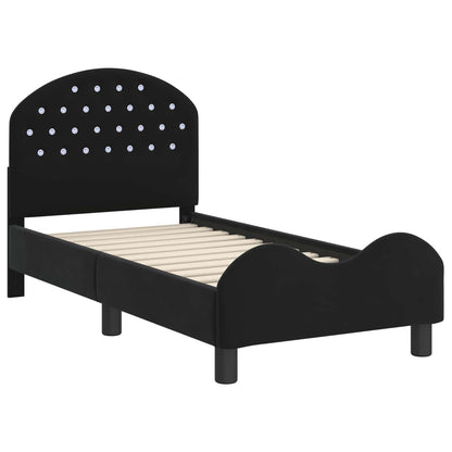 Struttura letto per bambini con testata Nero 70 x 140 cm | homemem39