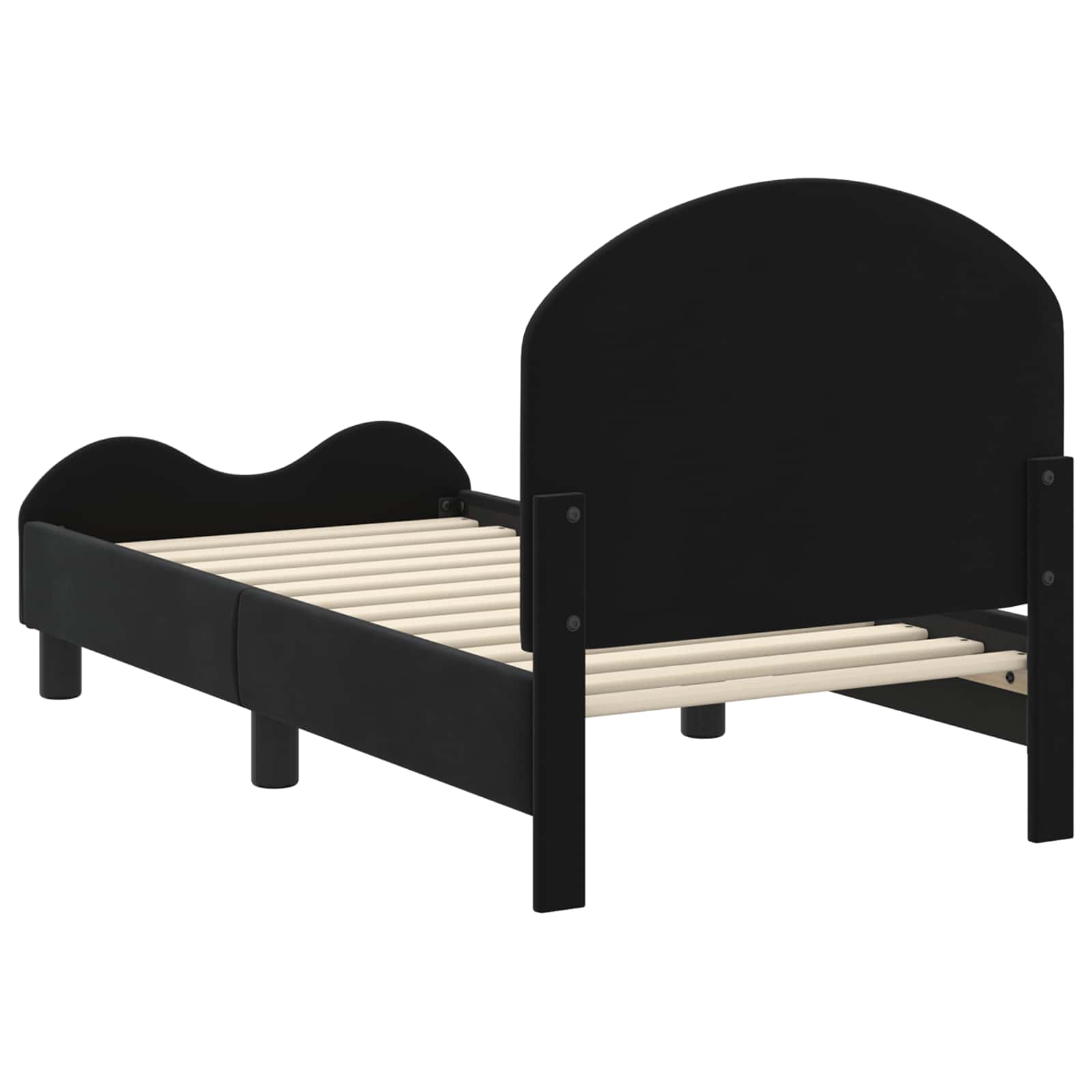 Struttura letto per bambini con testata Nero 70 x 140 cm | homemem39
