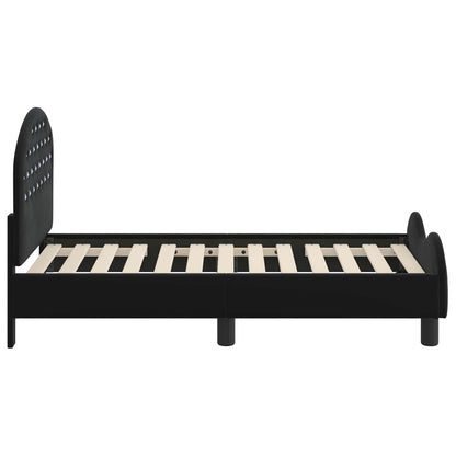 Struttura letto per bambini con testata Nero 70 x 140 cm | homemem39