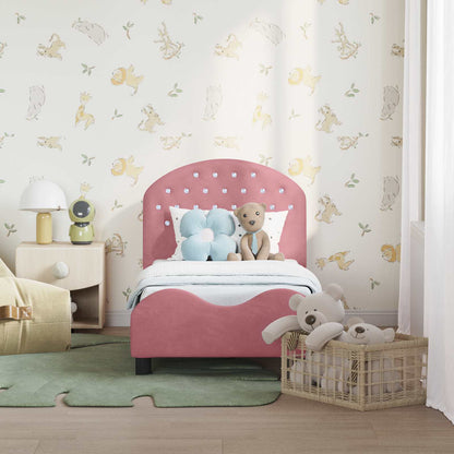 Struttura letto per bambini con testata Rosa 70 x 140 cm | homemem39