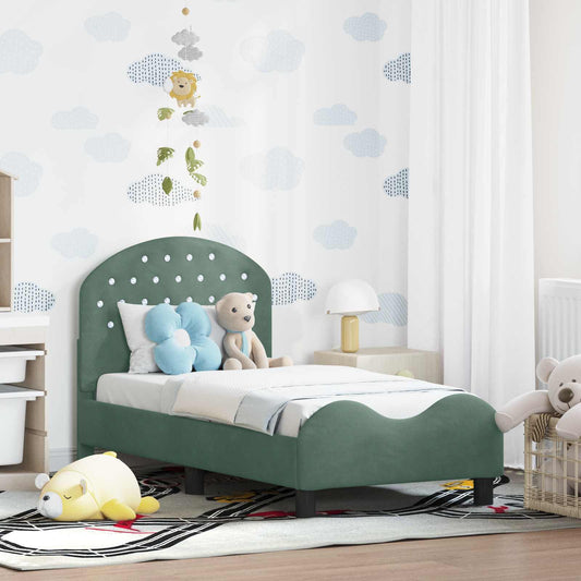 Struttura letto per bambini con testata Verde Mare 70 x 140 cm | homemem39