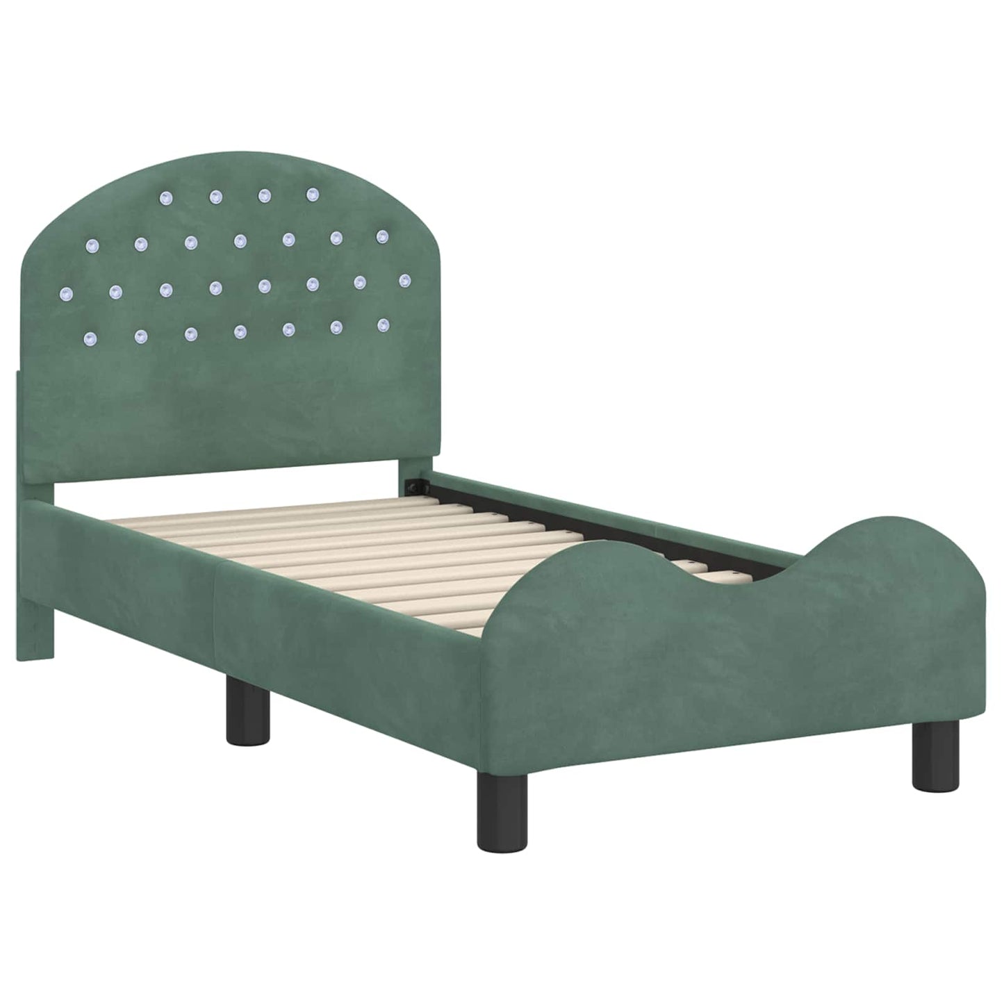 Struttura letto per bambini con testata Verde Mare 70 x 140 cm | homemem39