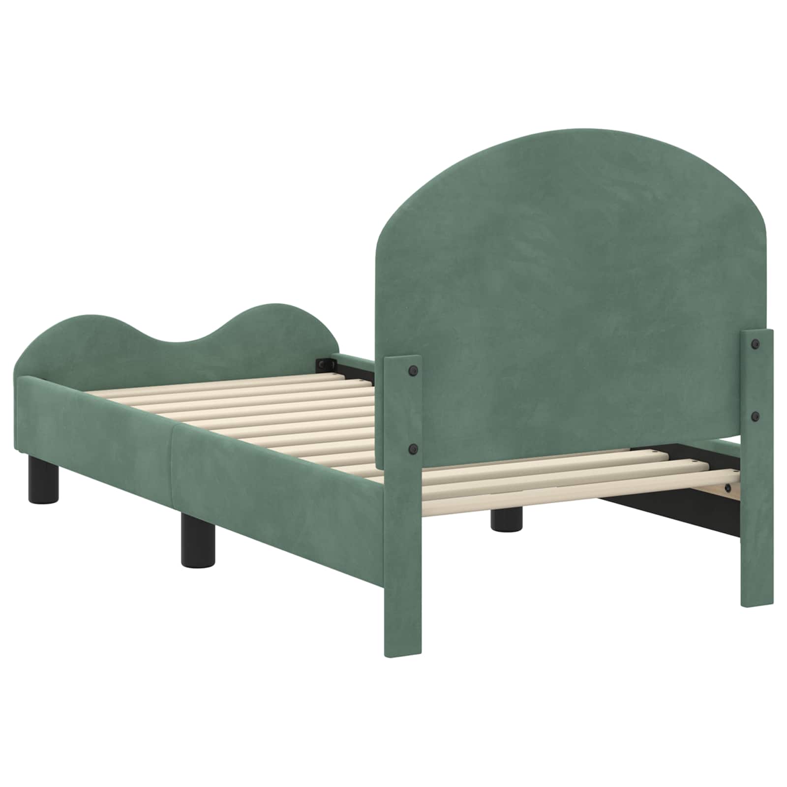 Struttura letto per bambini con testata Verde Mare 70 x 140 cm | homemem39
