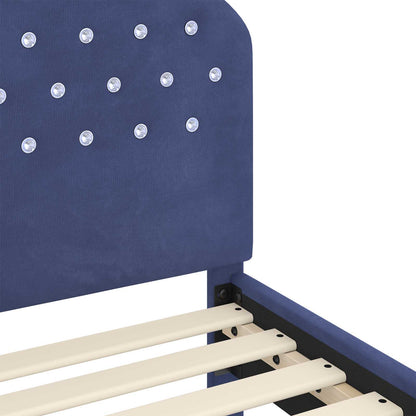 Struttura letto per bambini con testata Blu Polizia 70 x 140 cm | homemem39