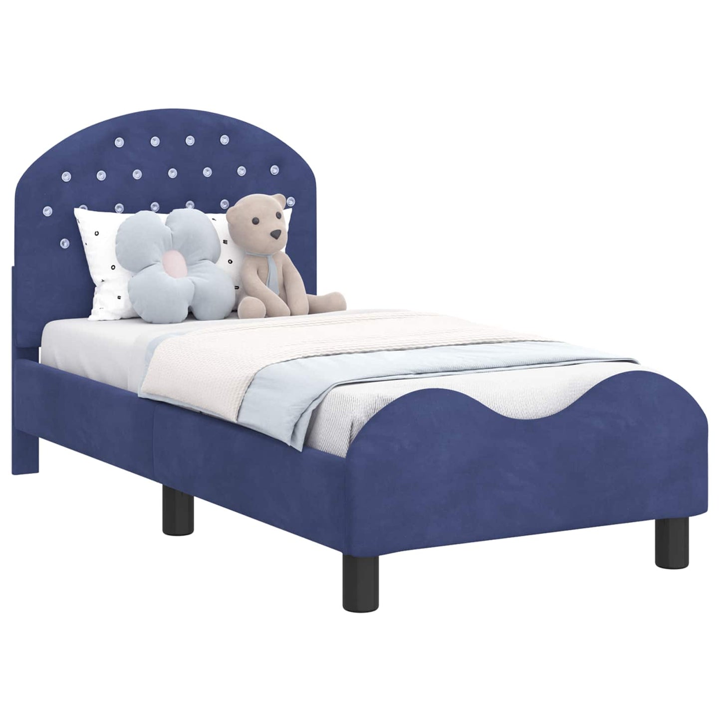 Struttura letto per bambini con testata Blu Polizia 70 x 140 cm | homemem39