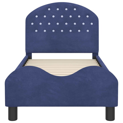 Struttura letto per bambini con testata Blu Polizia 70 x 140 cm | homemem39