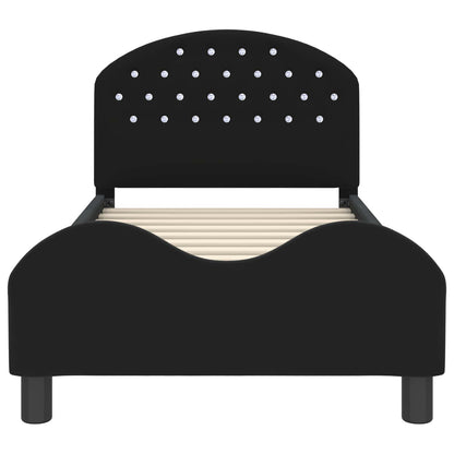 Struttura letto bambini con testata Nero 80 x 160 cm Velluto | homemem39